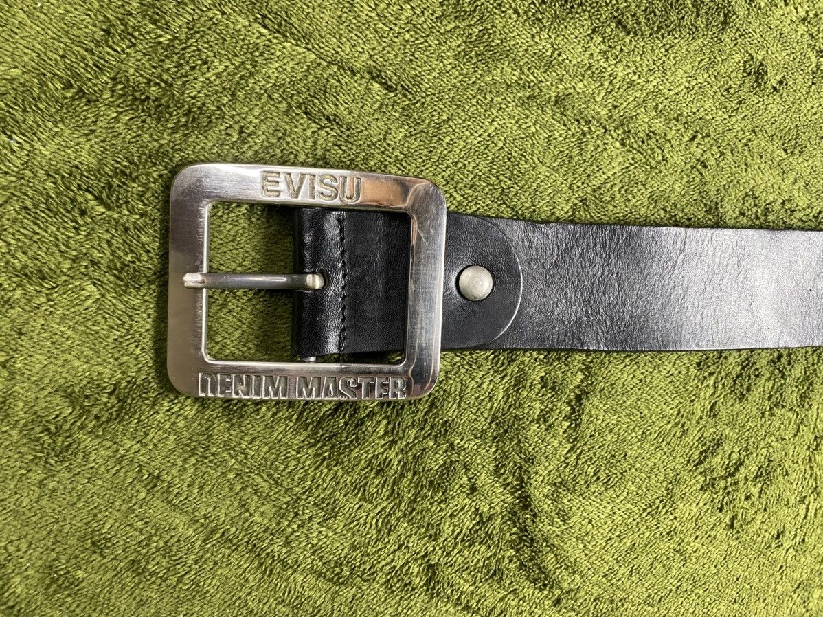 Evisu Evisu black leather belt Size 36 - 3 Thumbnail