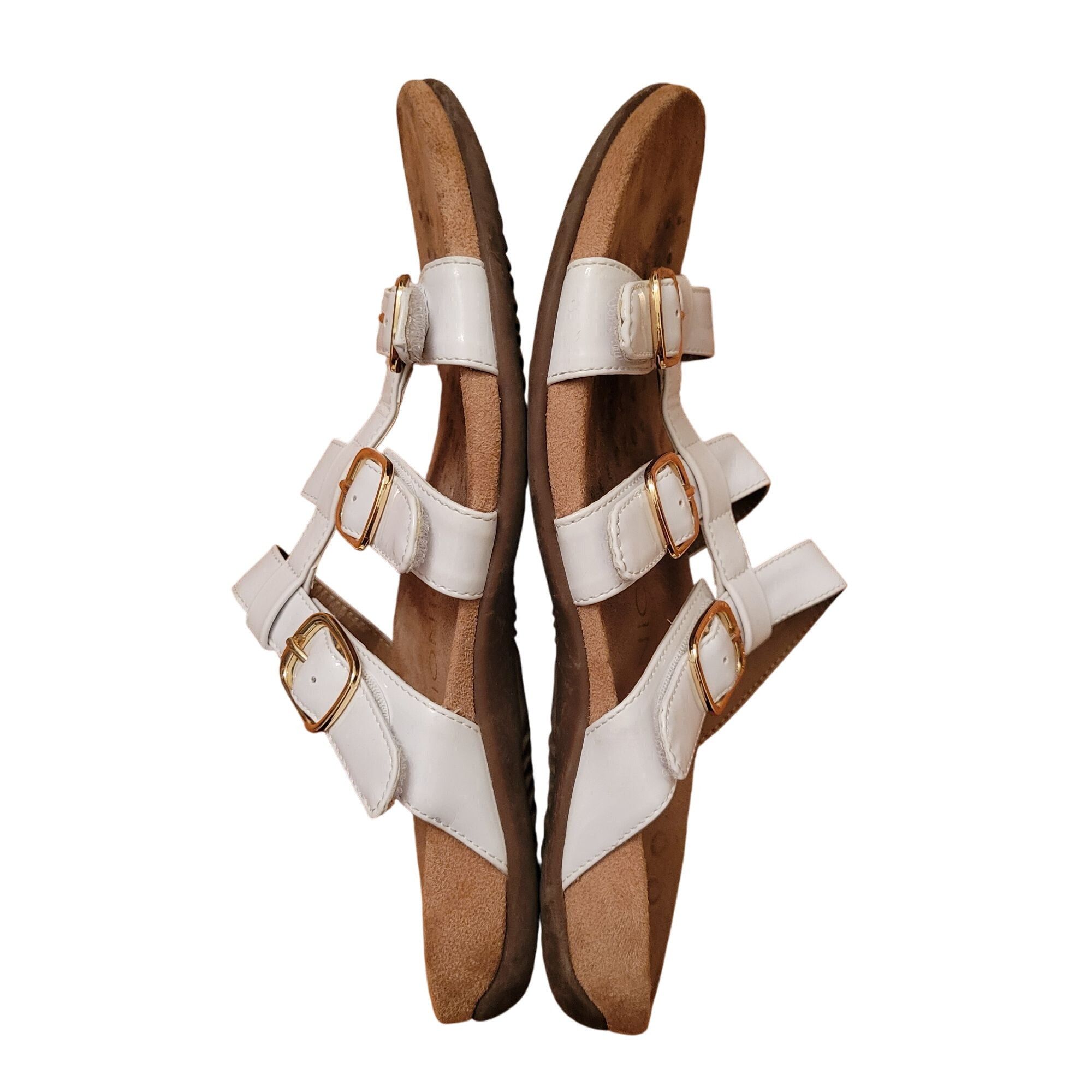 Vionic Vionic MISA 9W White Sandals 3 Buckle Design Comfort Size US 9 / IT 39 - 4 Thumbnail