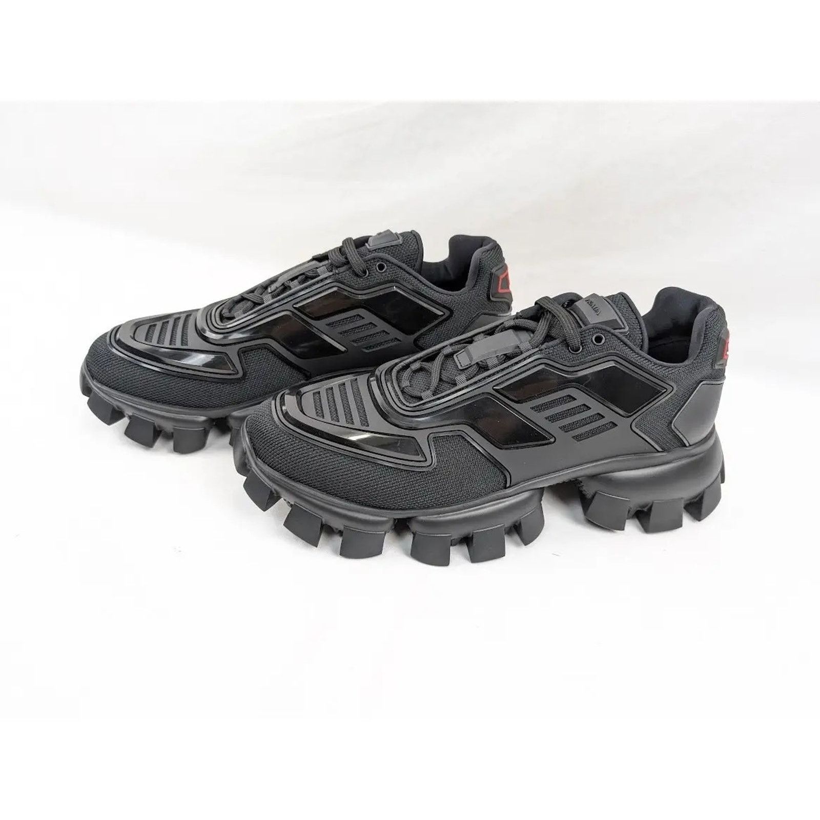 Prada o1rshd1 Cloudbust Thunder Rubber Knit Sneakers in Nero Size US 11 / EU 44 - 14 Thumbnail