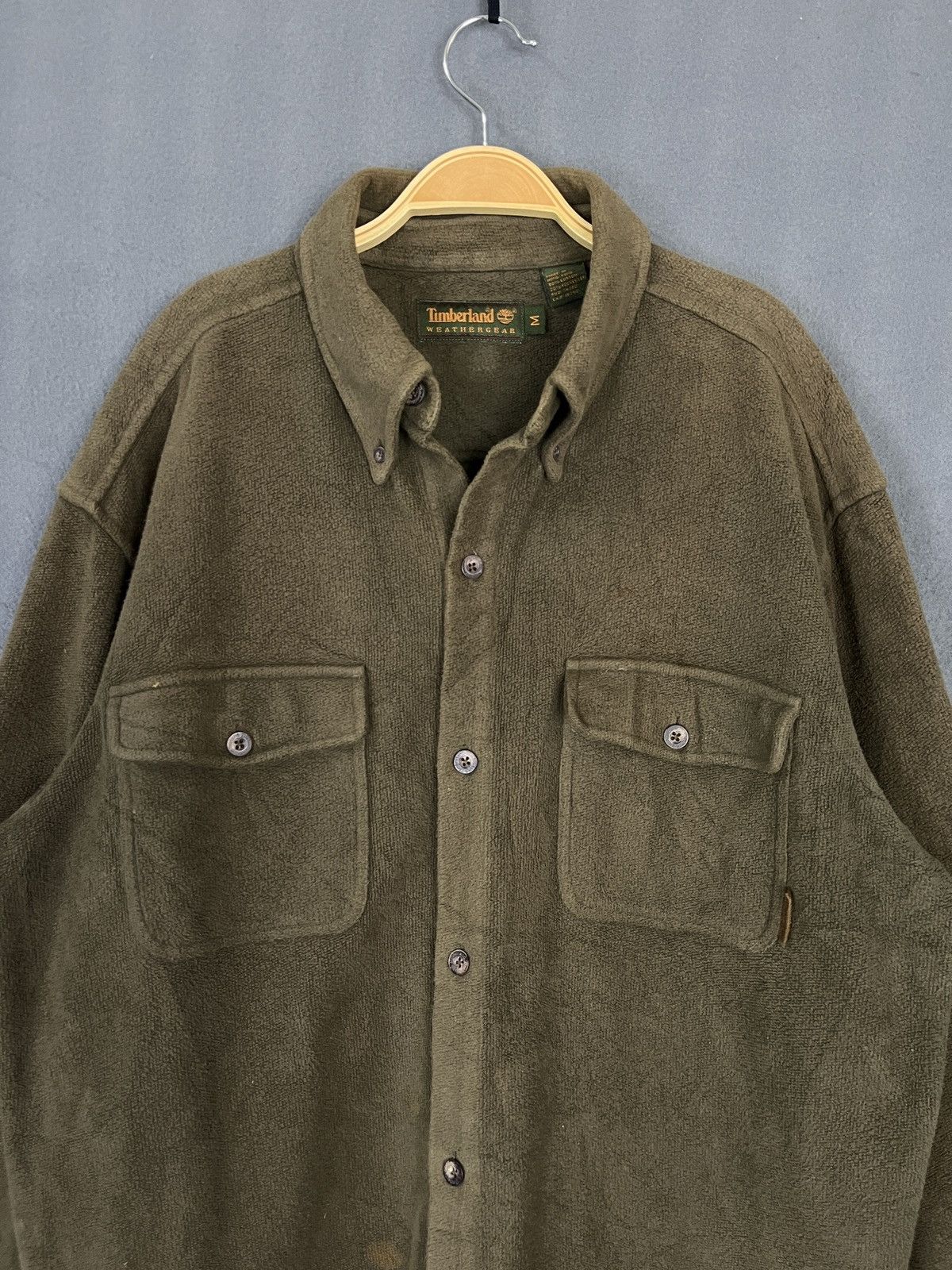 Timberland × Vintage Vintage 90s Fall 1998 Timberland Button Down Baggy Overshirt Size US M / EU 48-50 / 2 - 3 Thumbnail