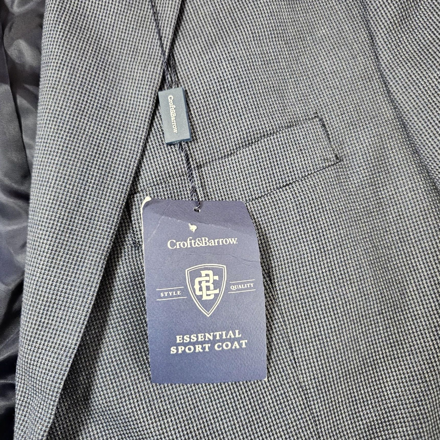 Croft & Barrow Croft & Barrow Sport Coat Mens 48R Blue Check Classic Fit Two-Button Jacket Size US M / EU 48-50 / 2 - 3 Thumbnail