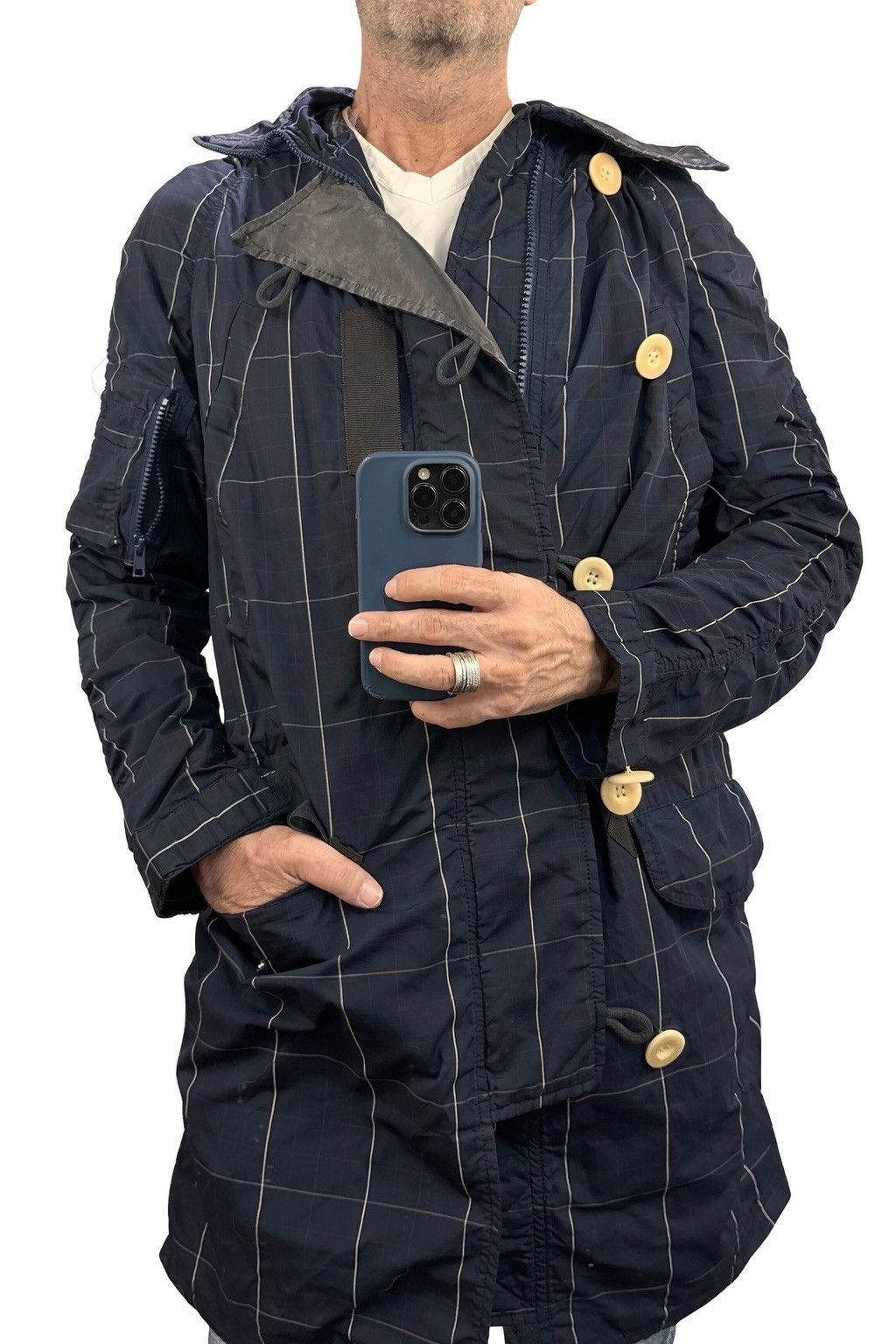 Sacai Sacai Long Hooded Coat - Made in Japan Size US M / EU 48-50 / 2 - 2 Thumbnail