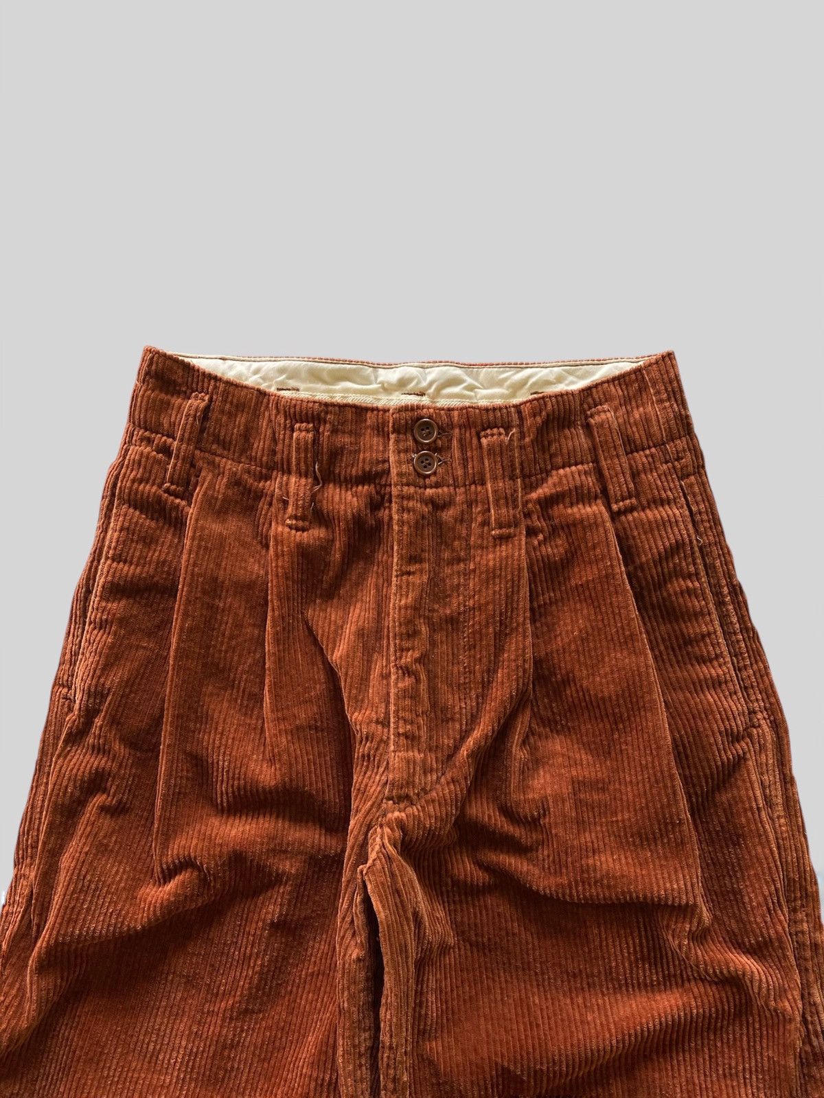 Nigel Cabourn Vintage Nigel Cabourn Rust Brown Corduroy Pants Size 26" / US 2 / IT 38 - 2 Thumbnail