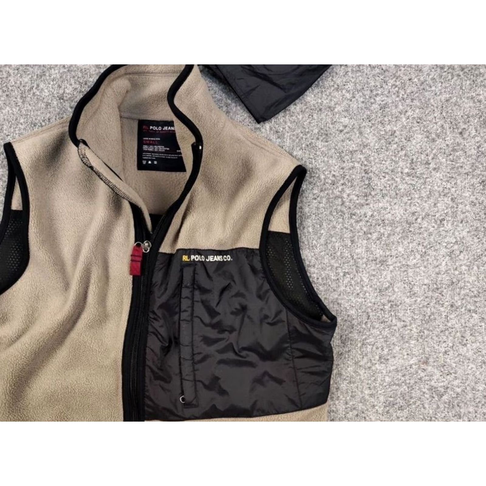 Ralph Lauren VINTAGE Ralph Lauren Polo Co Vest Casual Men S Beige Fleece Zip Removable Hood 90s Pattern Solid Size US S / EU 44-46 / 1 - 5 Thumbnail