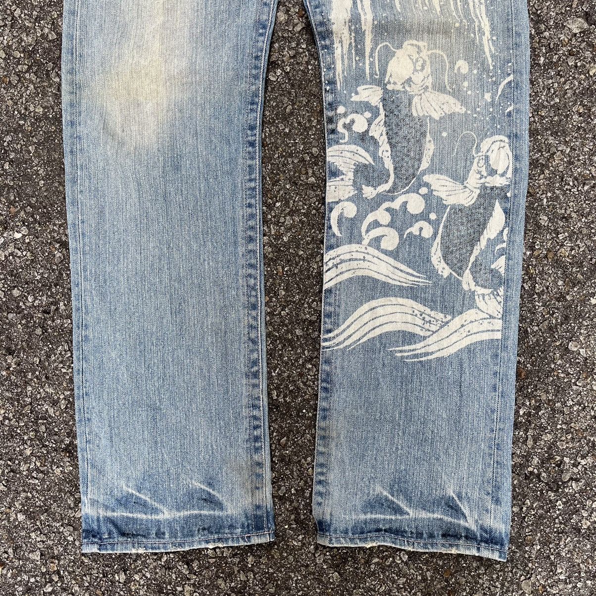 Hysteric Glamour Japanese Jeans Buden Koi Fish Denim Size US 34 / EU 50 - 2 Thumbnail