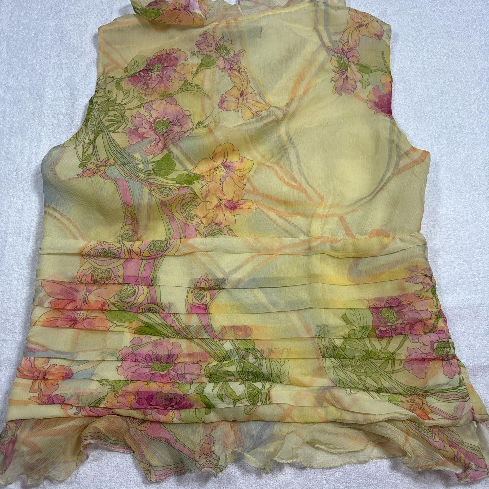 Other vintage fairy core silk ruffle blouse top Size M / US 6-8 / IT 42-44 - 4 Thumbnail