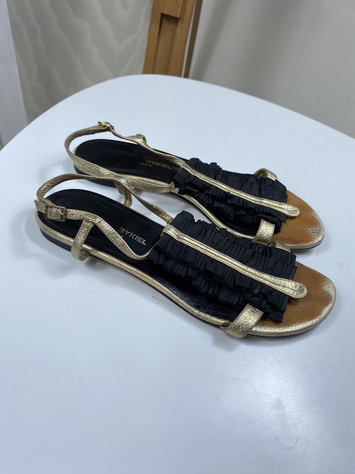 Sonia Rykiel × Vintage Sonia Rykiel Leather Sandals Size US 8 / IT 38 - 13 Thumbnail