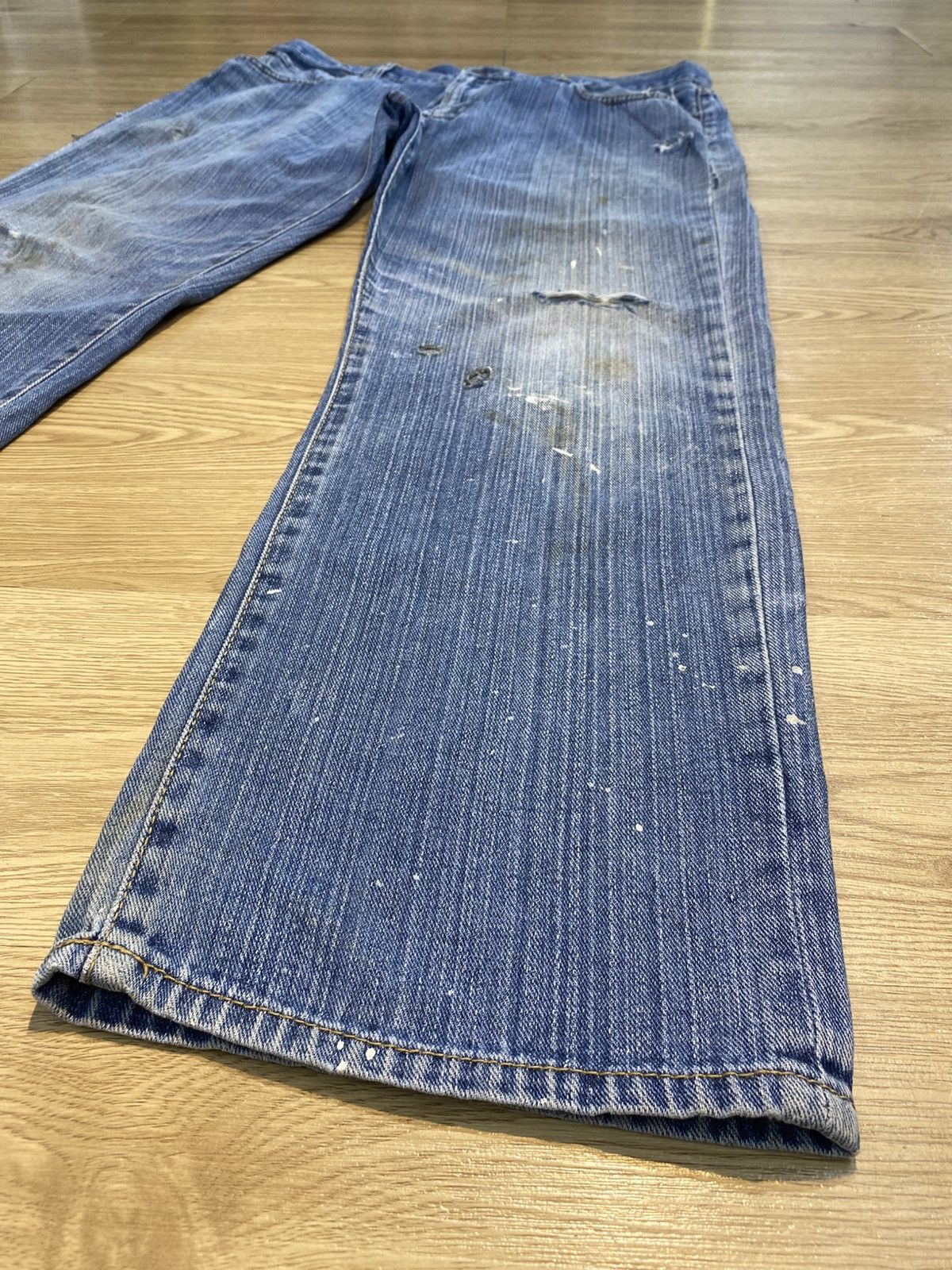 Japanese Brand Vintage Japanese Brand Blue Wash Loose Style Jeans Size US 34 / EU 50 - 6 Thumbnail