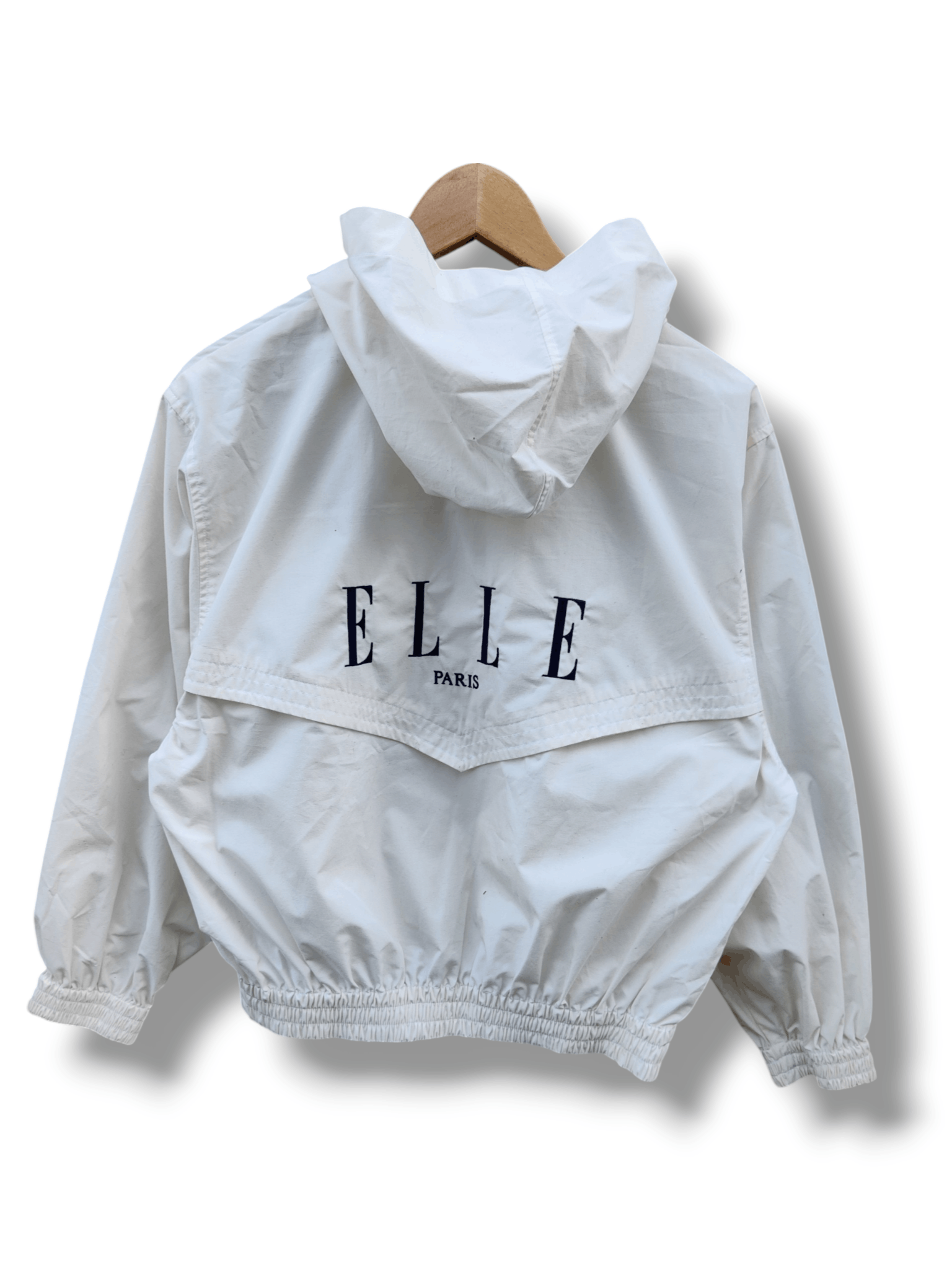 Japanese Brand Vintage Elle Paris Spell Out Embroided Windbreake Hoodie Size US M / EU 48-50 / 2 - 1 Thumbnail