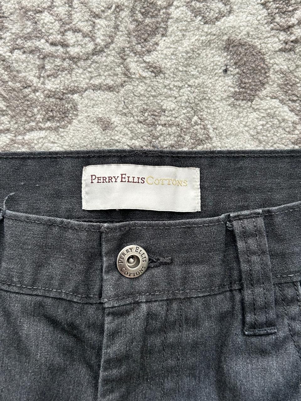 Perry Ellis Perry Ellis Grey Cotton Trousers Size US 34 / EU 50 - 2 Thumbnail