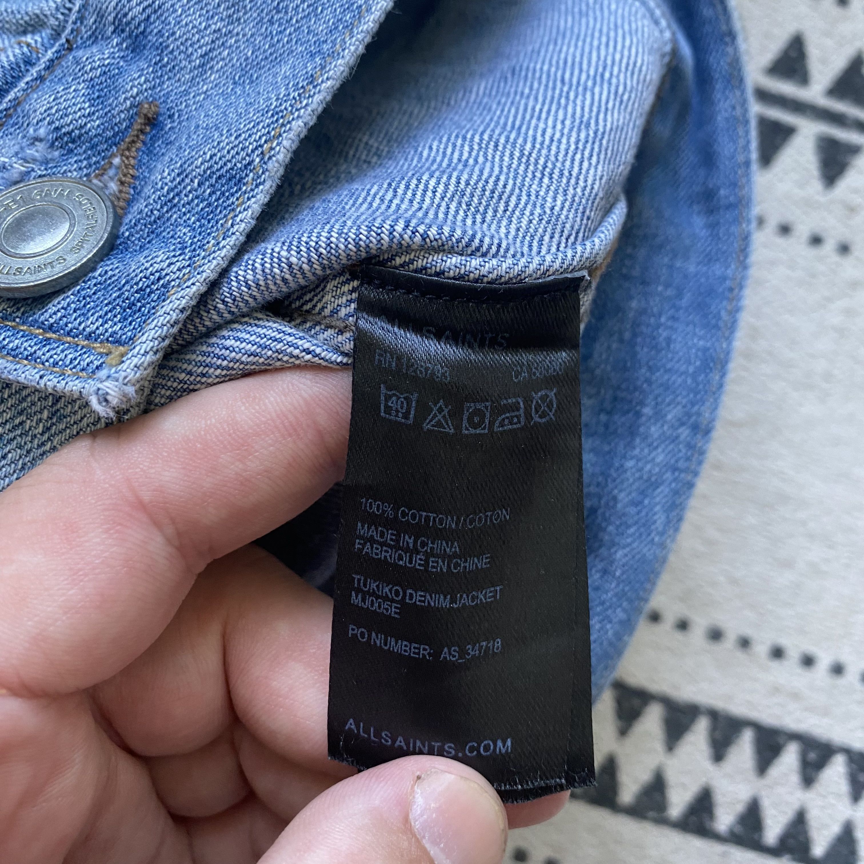 Allsaints ALLSAINTS Denim jacket Trucker Faded Blue Jeans Size US M / EU 48-50 / 2 - 9 Thumbnail
