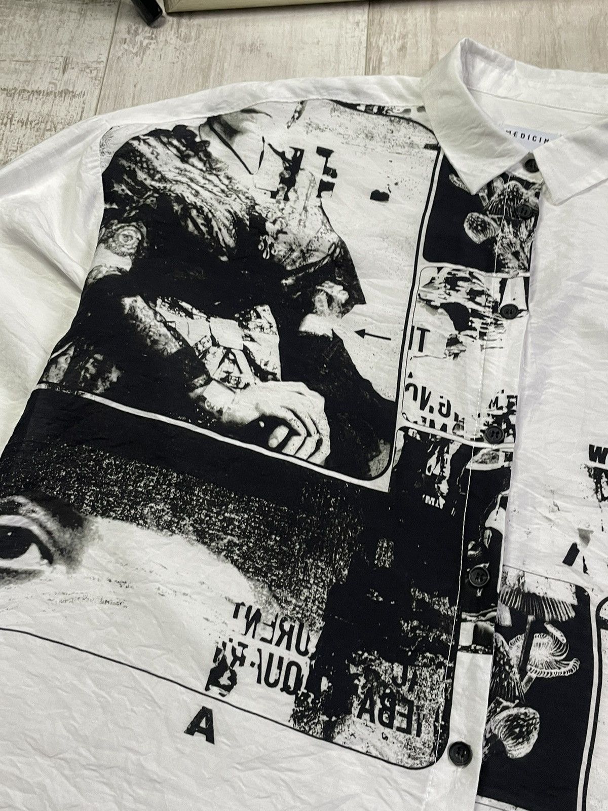Japanese Brand Opium Y2K Button Up Shirt Psychodelic Vintage RARE Size S / US 4 / IT 40 - 4 Thumbnail
