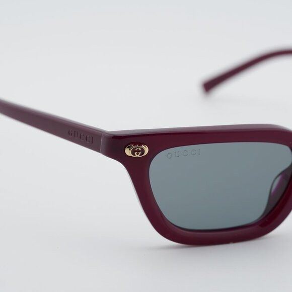 Gucci Gucci GG1944S 003 Sunglasses Plum Rectangle Frame Size ONE SIZE - 2 Thumbnail