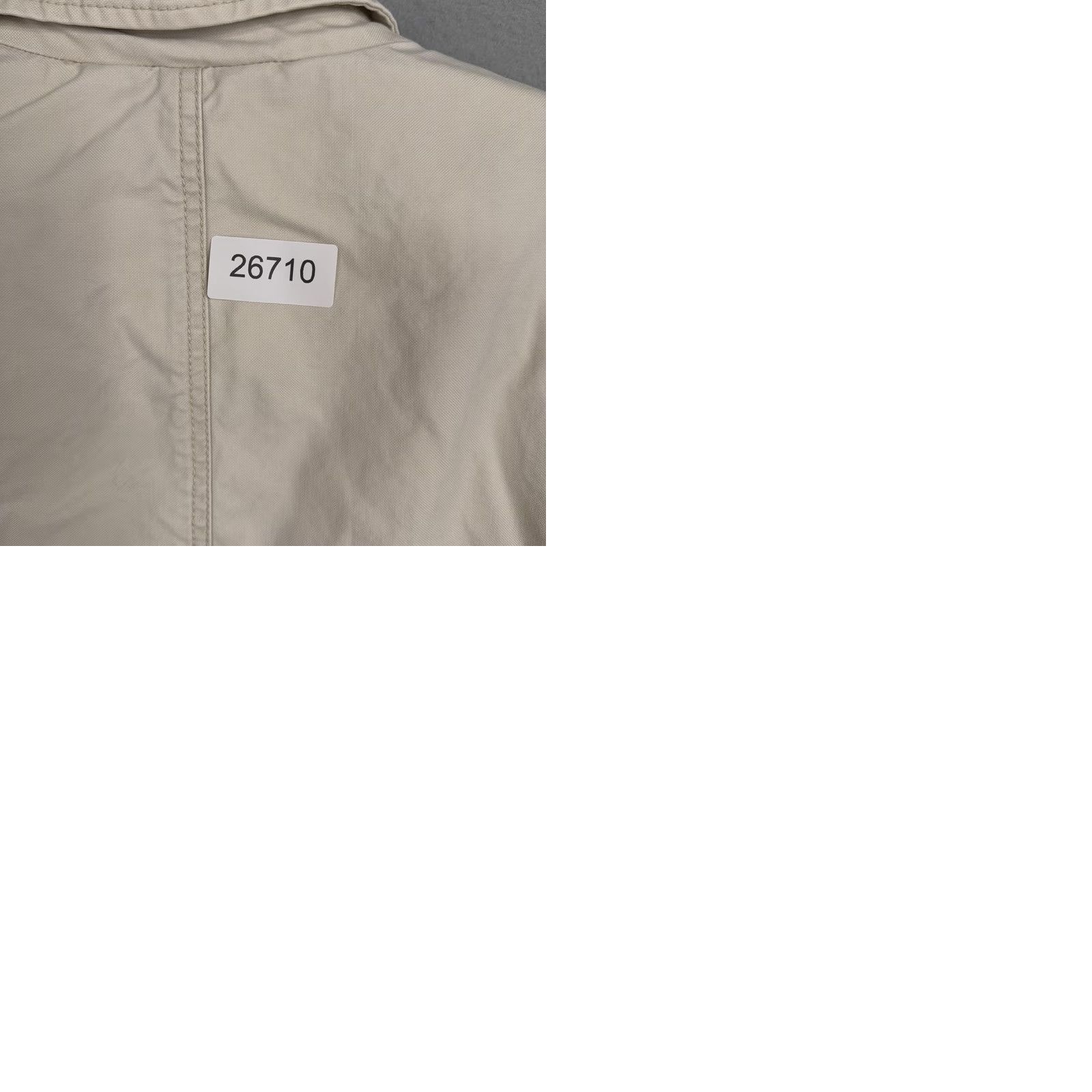 Gap Gap Trench Coat Womens Large White Cotton Mid Length Belted Button Front Pockets 100% Cotton Canvas Seasonal Fall Spring Mens Womens Size L / US 10 / IT 46 - 9 Thumbnail