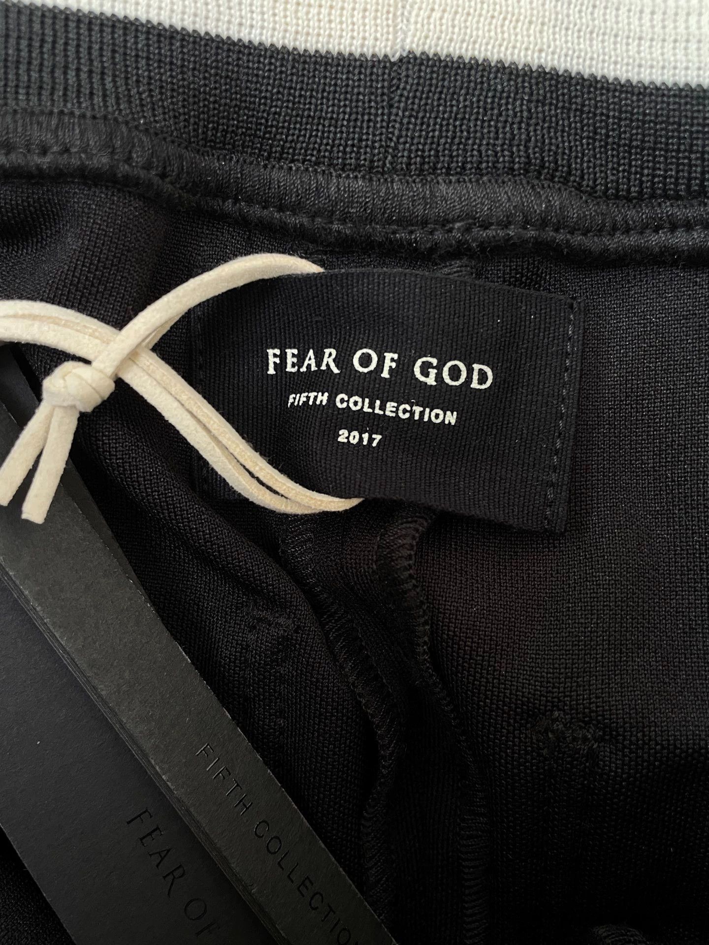 Fear of God FOG S5 Mainline Track Pants Black/White M Size US 32 / EU 48 - 3 Thumbnail