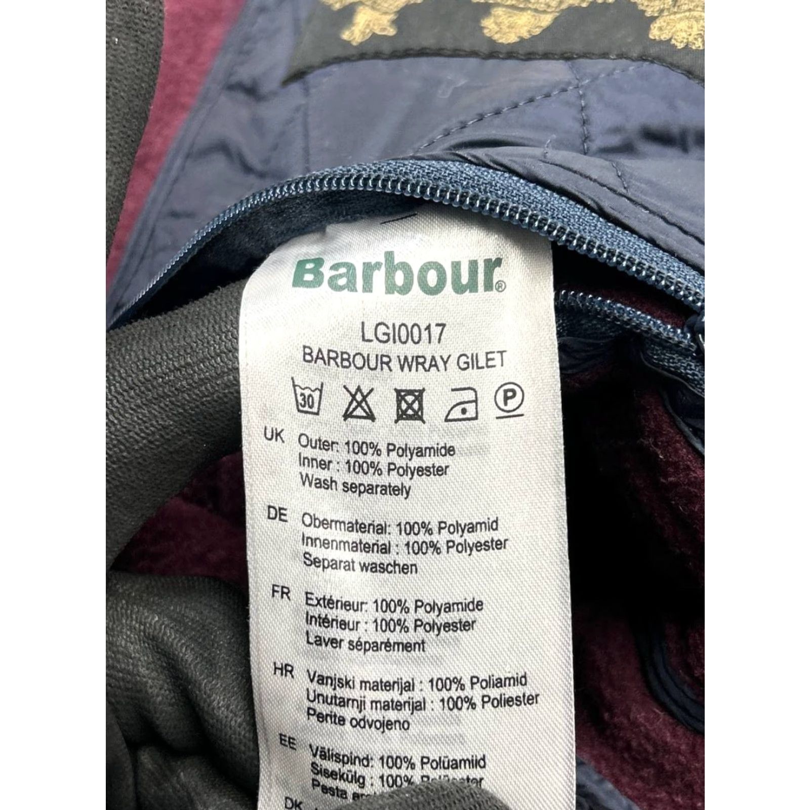 Barbour Barbour Vest Womens 6 Blue Full Zip Quilted Puffer Size M / US 6-8 / IT 42-44 - 5 Thumbnail
