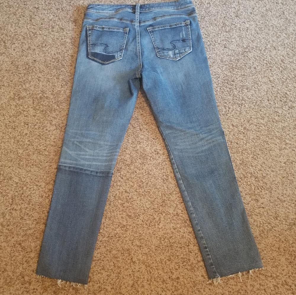 Designer Silver Izzy Ankle Slim Cropped Jean's 28X27 Size 28" / US 6 / IT 42 - 3 Thumbnail