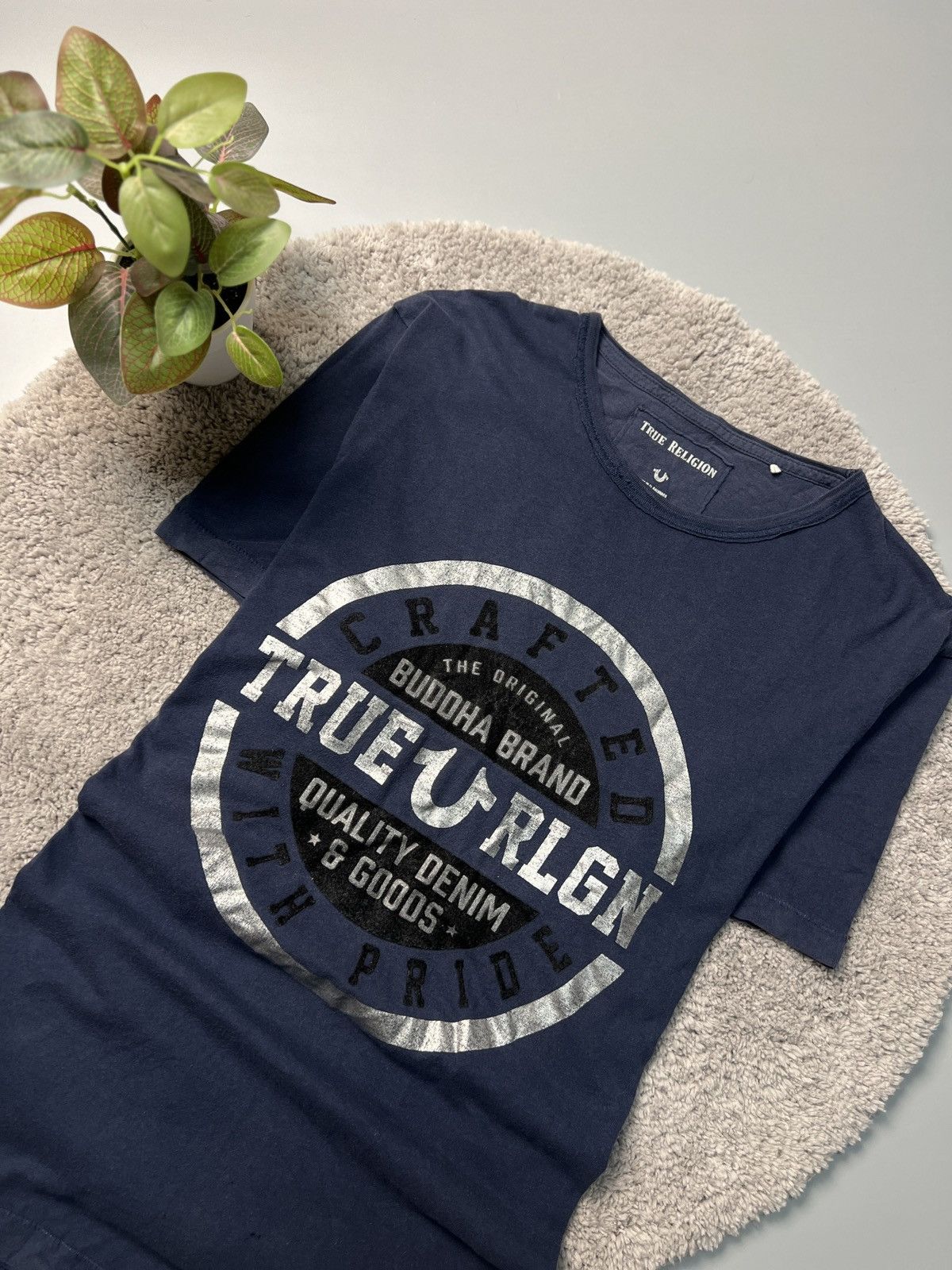 True Religion × Vintage Rare True Religion Big Logo T-Shirt Vintage Size US L / EU 52-54 / 3 - 2 Thumbnail