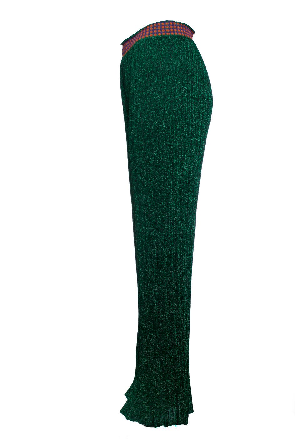 Missoni Missoni, Green lurex flared pantalon Size 30" / US 8 / IT 44 - 2 Thumbnail