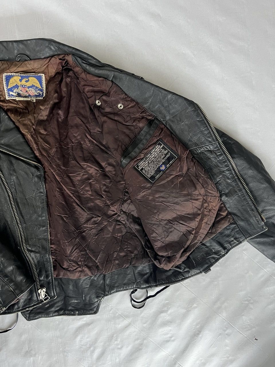 Avirex Avirex USA Leather Biker Jacket – XL – Made in Korea – 1990s Size US XL / EU 56 / 4 - 6 Thumbnail