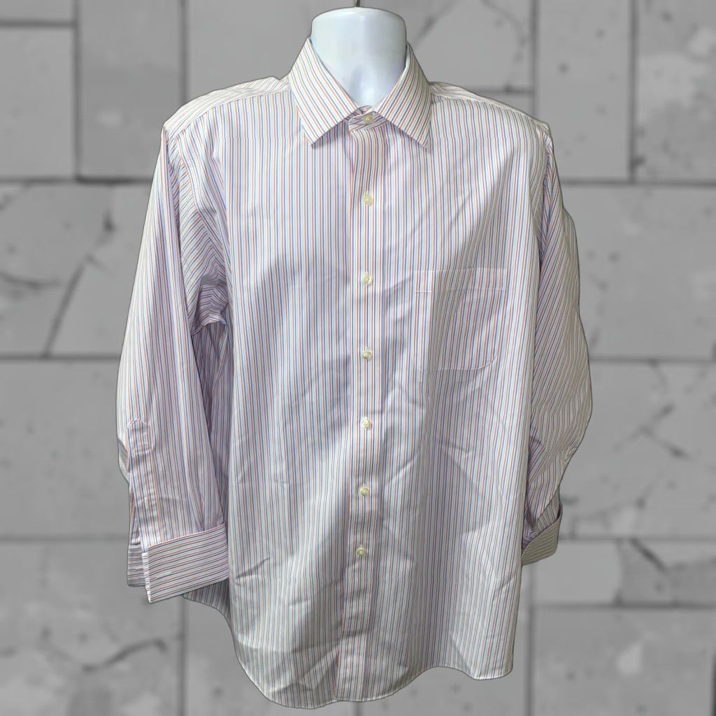 Brooks Brothers Brooks Brothers Dress Shirt Mens Long Sleeve Striped Multicolor 16.5 Regular Non Iron Size 16.5 Size US XL / EU 56 / 4 - 1 Thumbnail