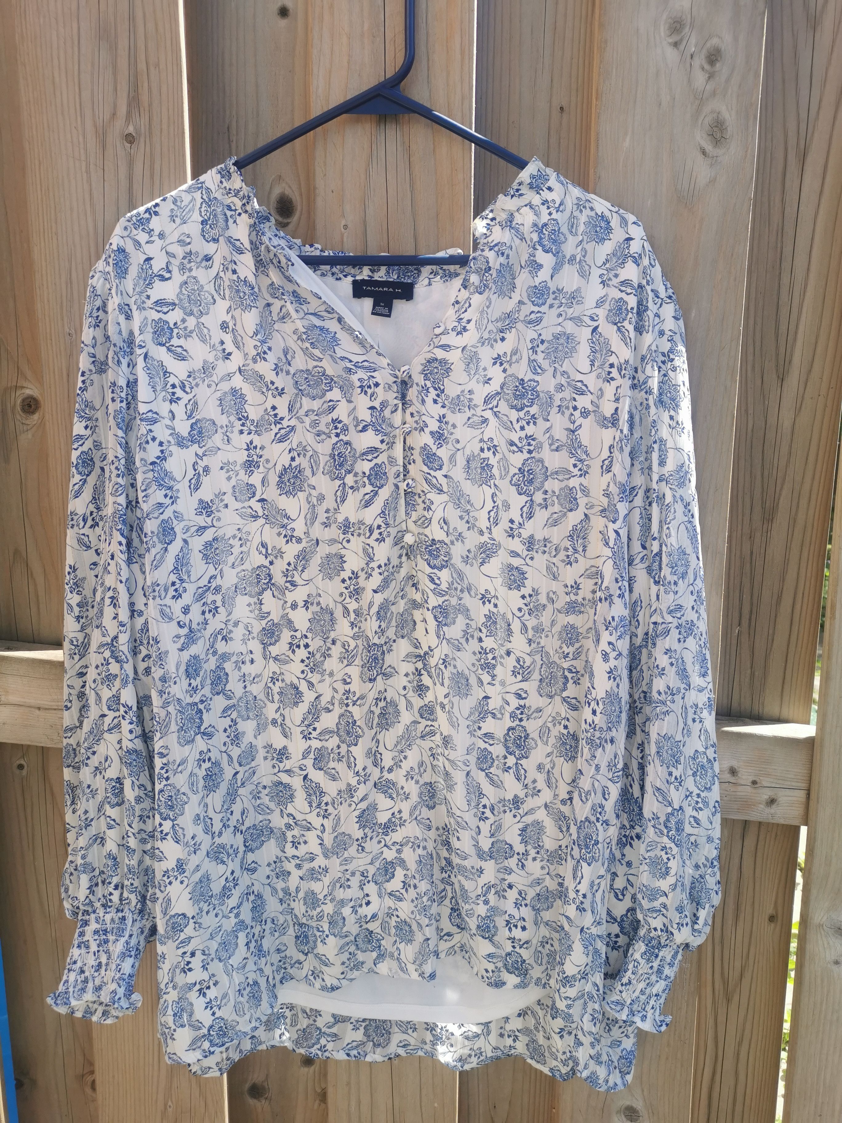 Other Blue floral blouse Size XL / US 12-14 / IT 48-50 - 1 Preview
