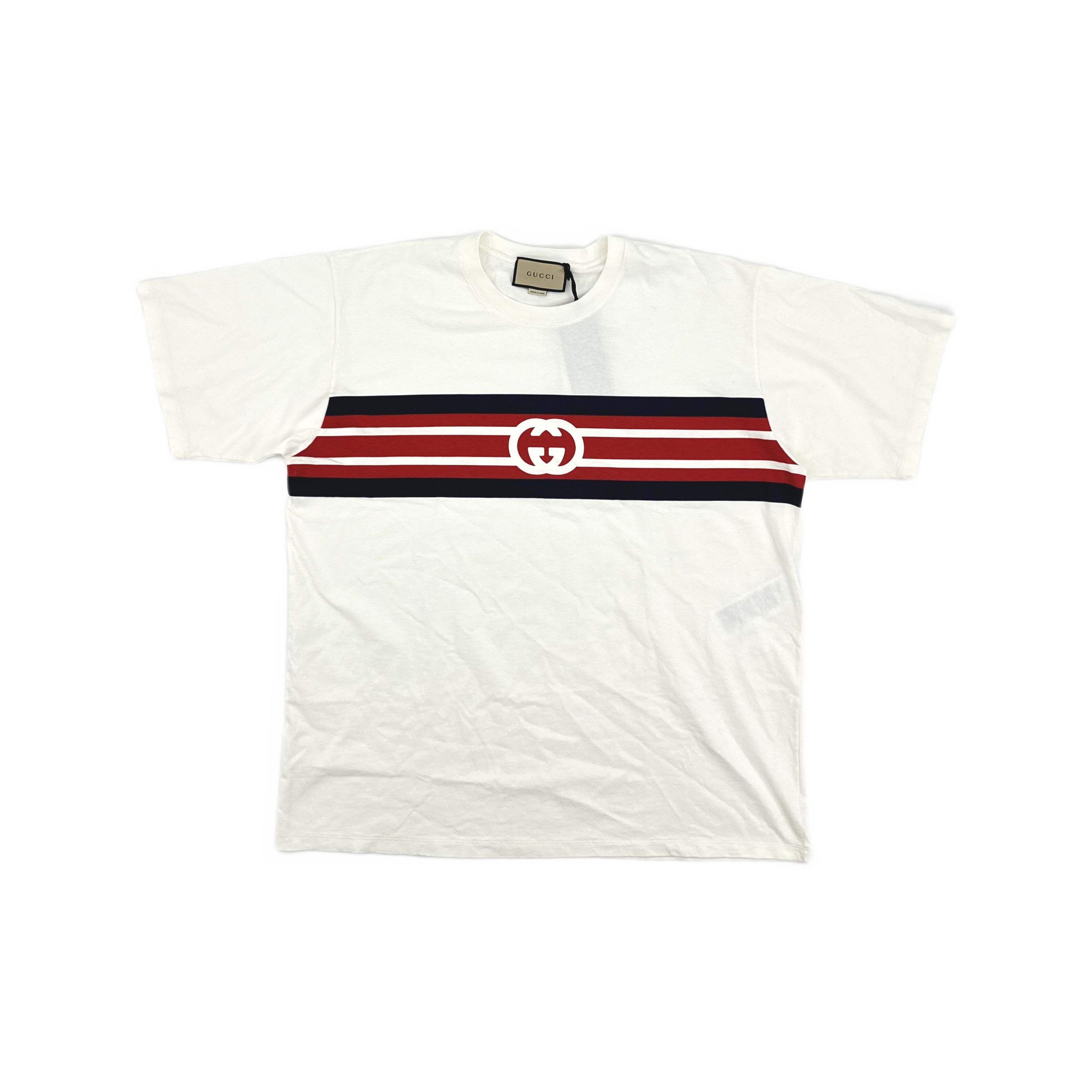 Gucci Gucci Stripe Logo T-Shirt Size XXL Size US XXL / EU 58 / 5 - 1 Thumbnail
