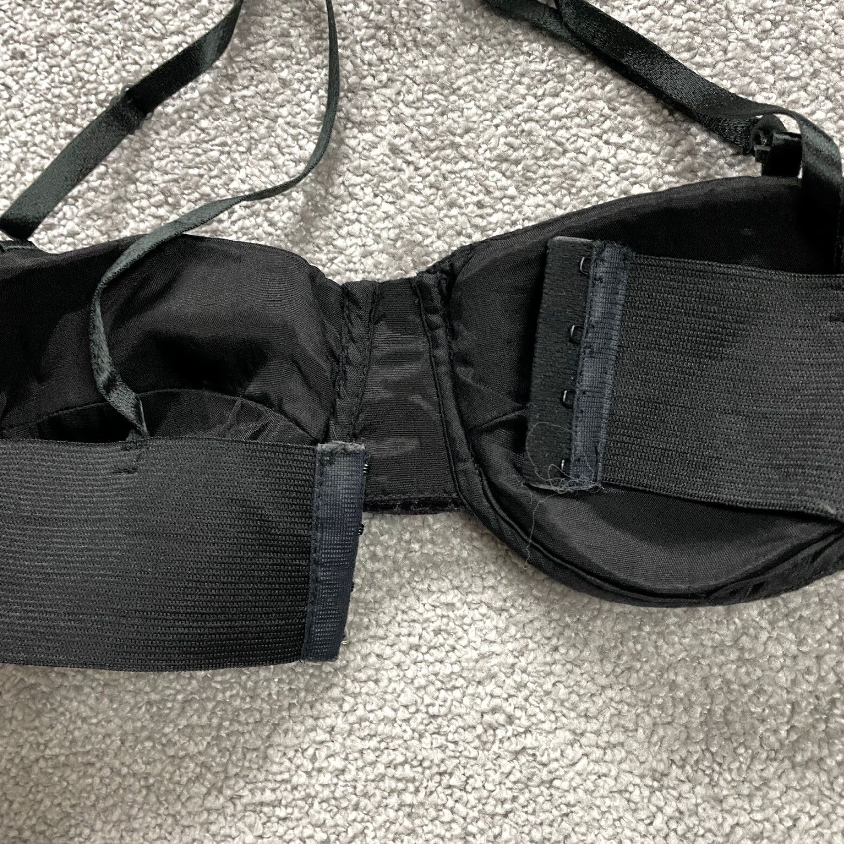 Vintage VINTAGE Studio J Bra Womens Small C Solid Dark Purple Velvet Bralette Wireless Hook & Eye Back Closure 90s Theme Womens/Girls Size ONE SIZE - 7 Thumbnail