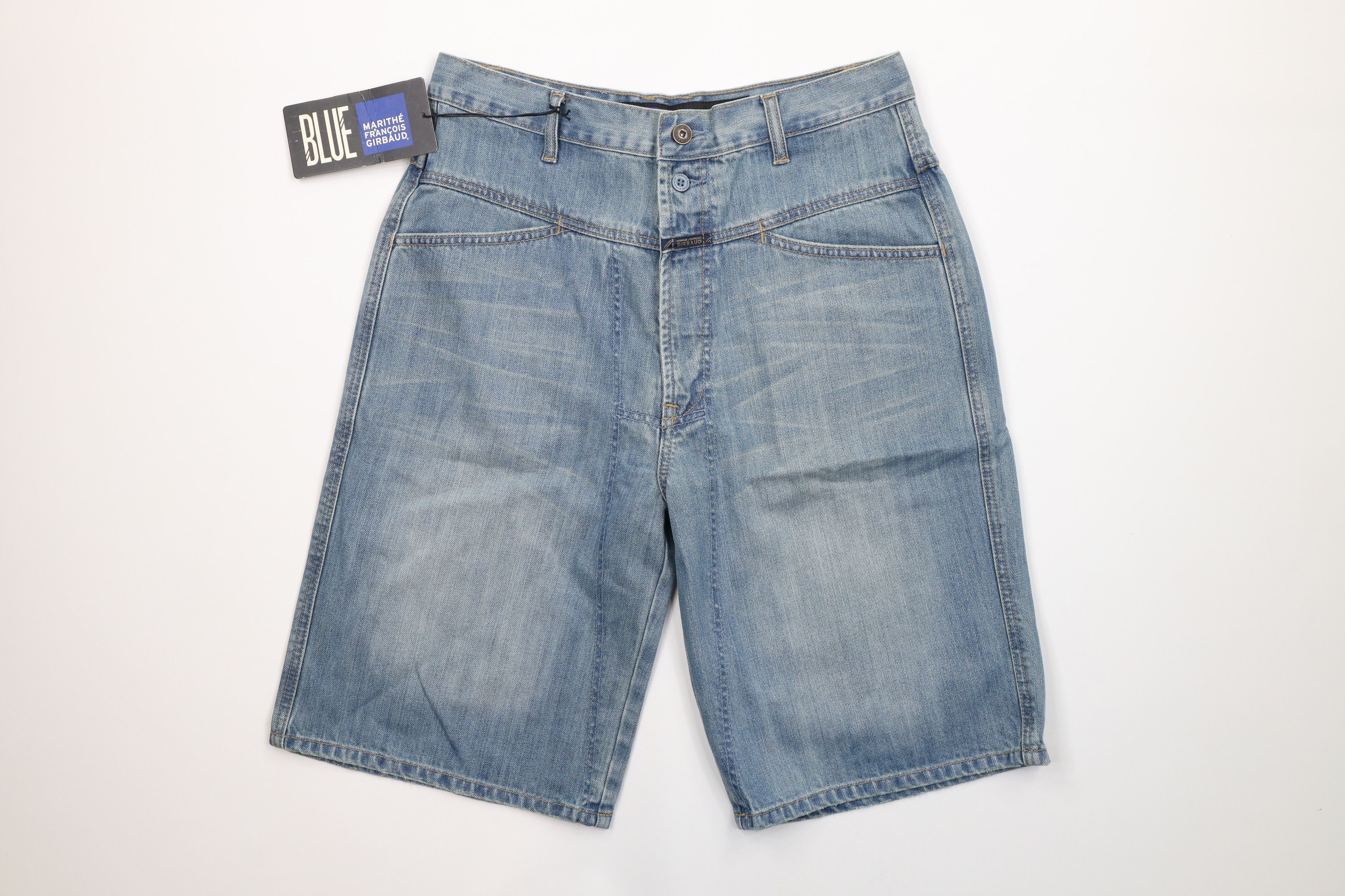 Marithe + Francois Girbaud × Vintage Deadstock Vintage Marithe Francois Girbaud Denim Jean Shorts Size US 32 / EU 48 - 1 Thumbnail