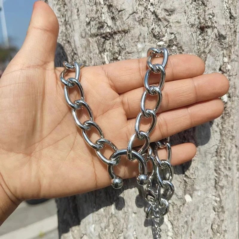 Jewelry × Vintage Thick Chain C-shape Necklace Size ONE SIZE - 3 Thumbnail