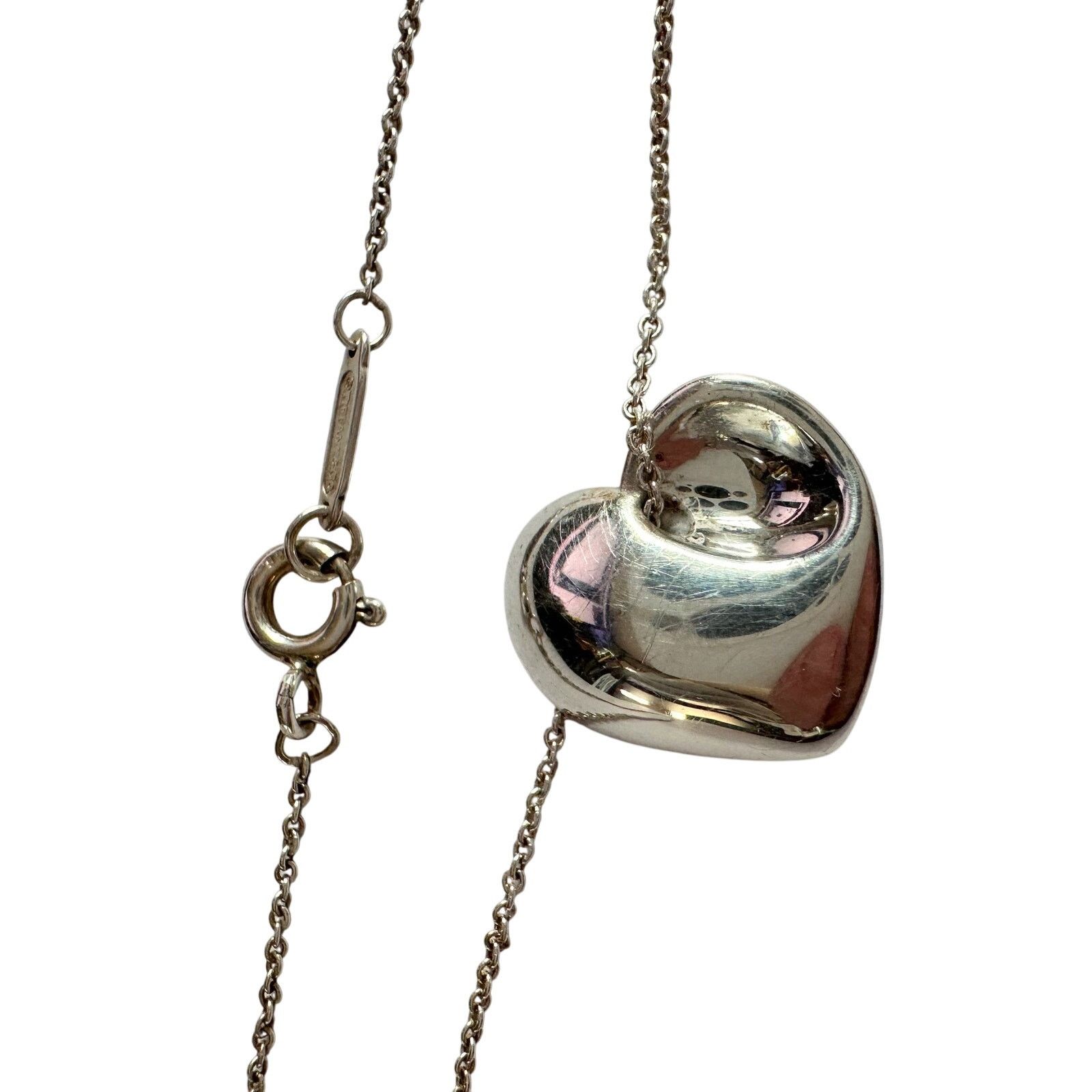 Tiffany & Co. Tiffany & Co Puffy Heart (or folded heart) Necklace - 15" Size ONE SIZE - 2 Thumbnail