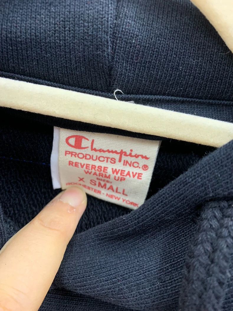 Vetements Vetements Vetements*Champion Navy Blue Hooded Sweatshirt Size US XS / EU 42 / 0 - 5 Thumbnail