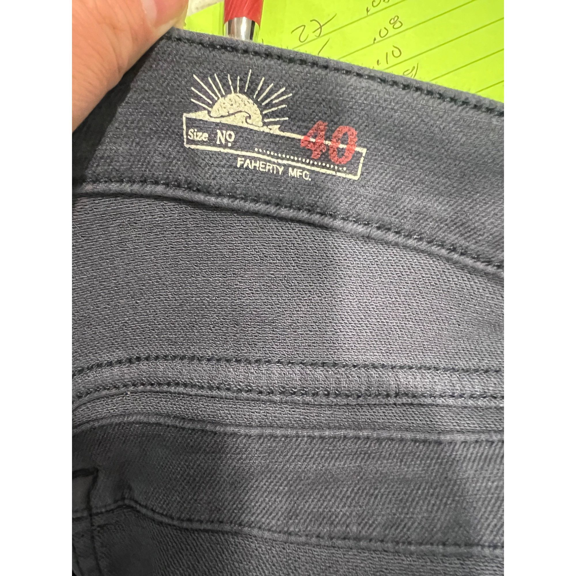 Faherty Faherty 5-Pocket Stretch Terry Mens Pants - Size - 40x30 Size US 40 / EU 56 - 5 Thumbnail