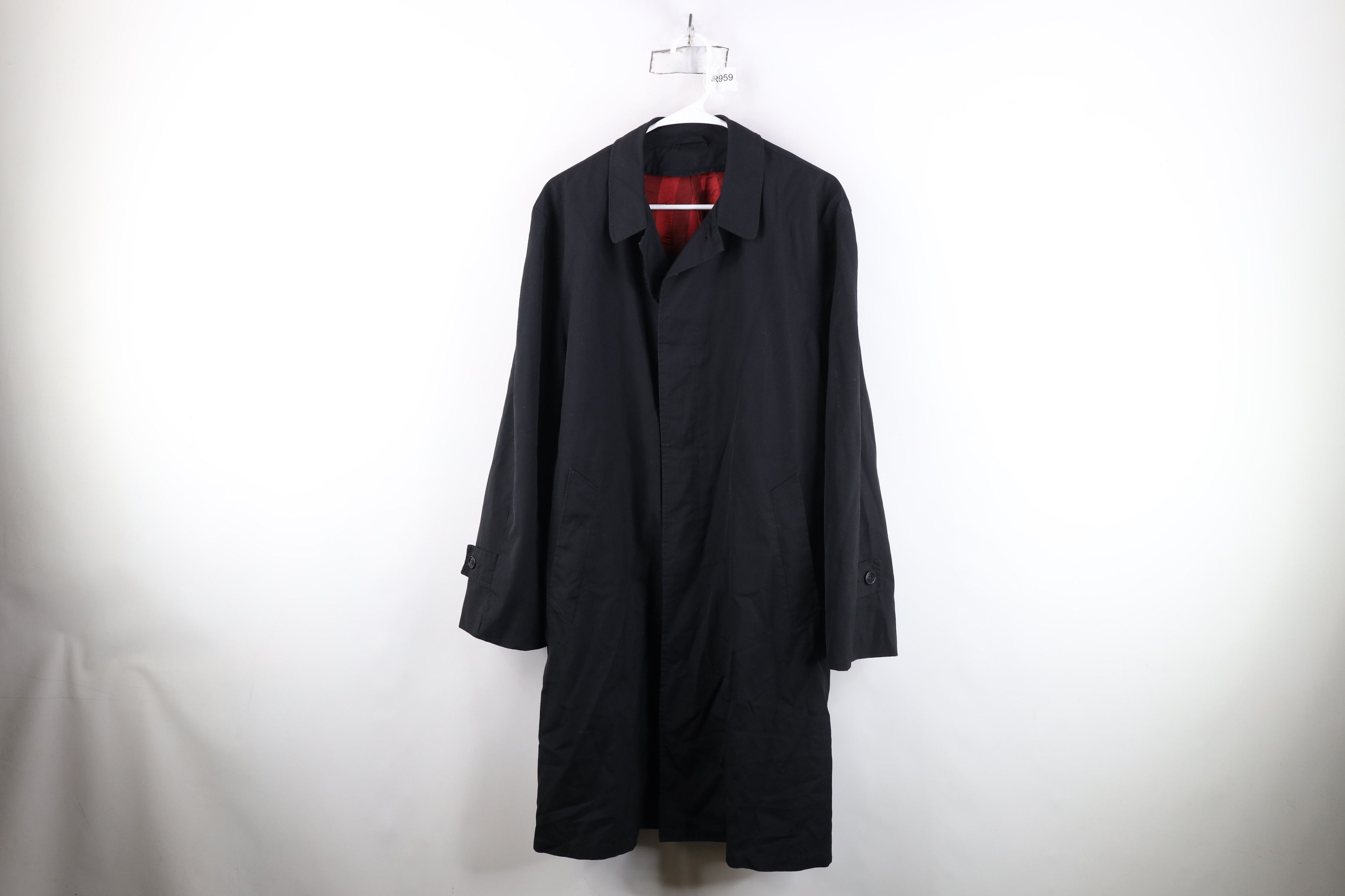 Vintage Vintage 50s 60s Streetwear Gabardine Trench Coat Black USA Size US XXL / EU 58 / 5 - 1 Thumbnail