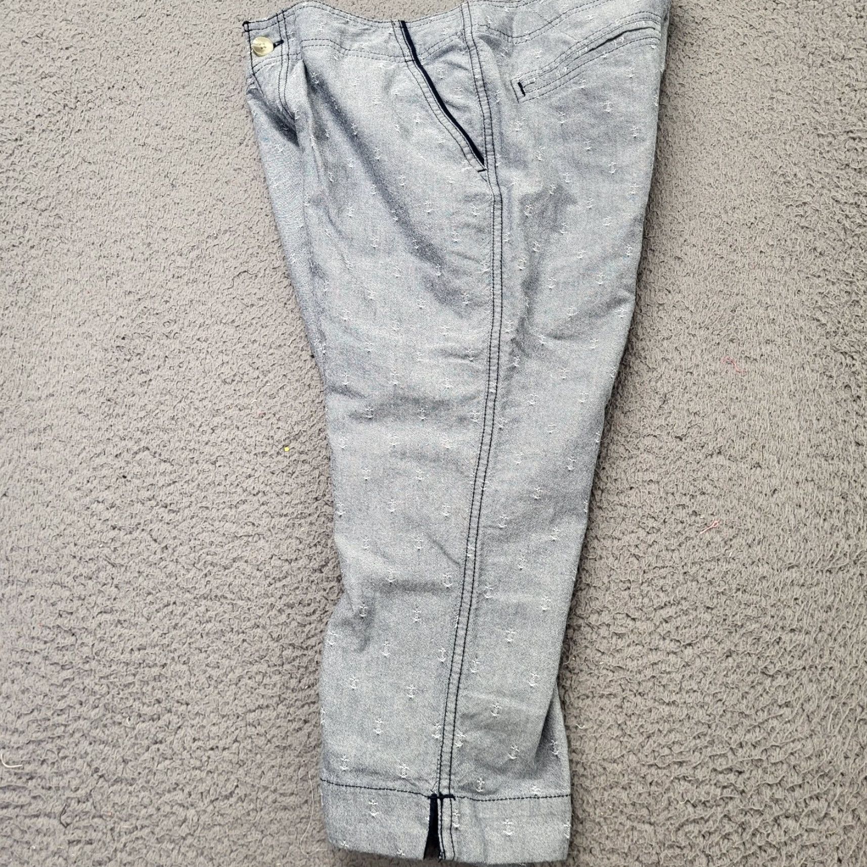 Vintage Columbia Capri Pants PFG Women's Size 8 Blue Anchors 100% Cotton Outdoor Pockets Size 30" / US 8 / IT 44 - 6 Thumbnail