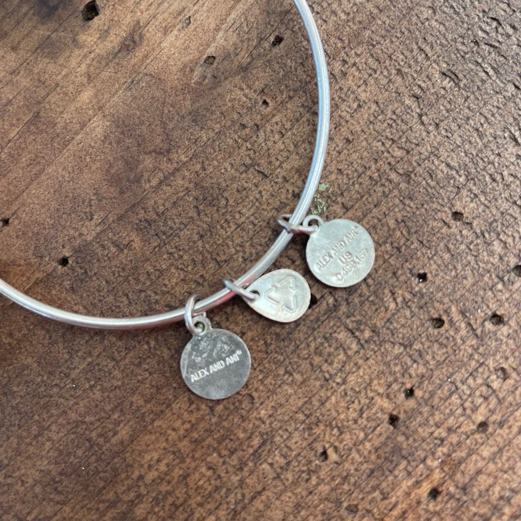 Other 2 Alex and Ani United States NAVY Charm Bangle Bracelet Rafa Size ONE SIZE - 8 Thumbnail