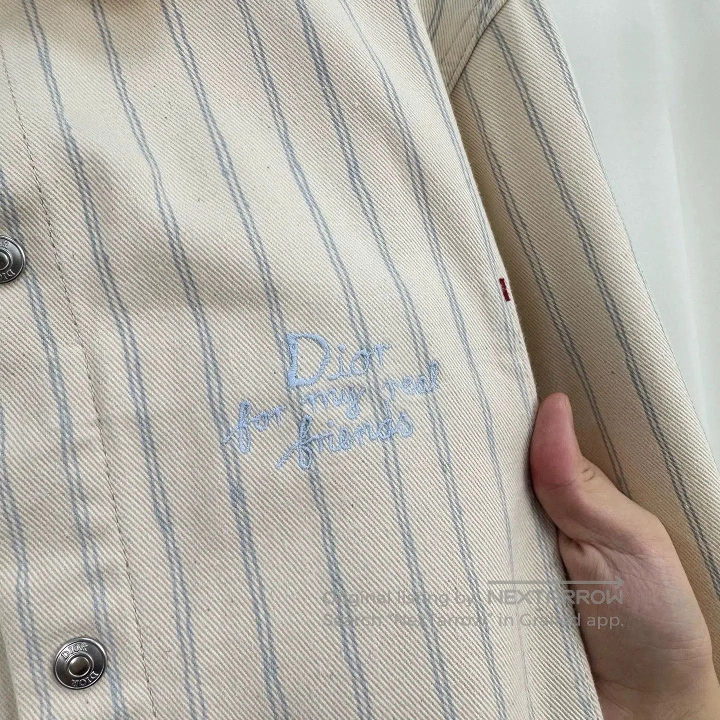 Dior Dior 25 Beige Striped Denim Jacket. Size US M / EU 48-50 / 2 - 5 Thumbnail