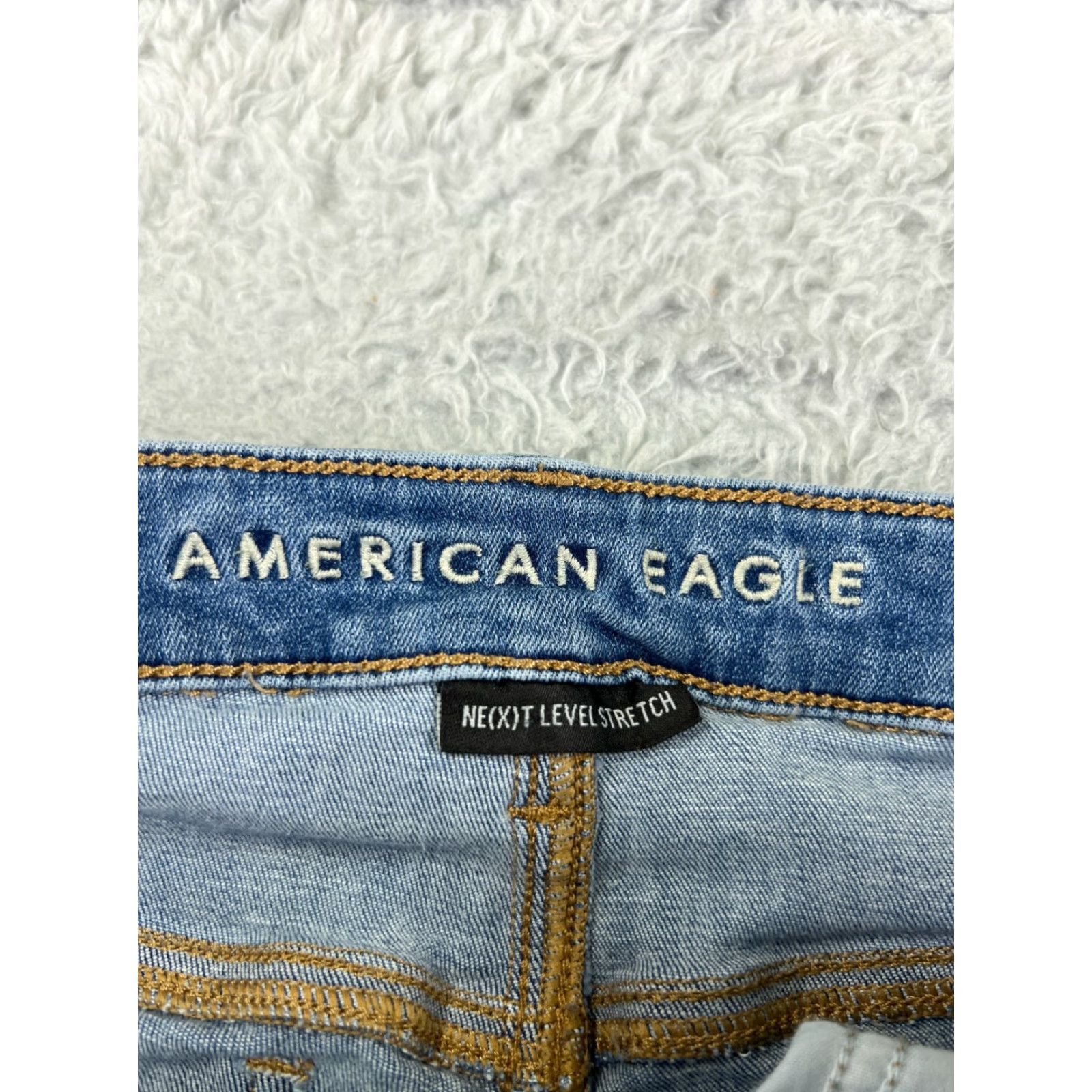 American Eagle Outfitters American Eagle Jeans Women 6 Blue Denim Skinny Next Level Stretch Mid 26x28 Size 28" / US 6 / IT 42 - 6 Thumbnail