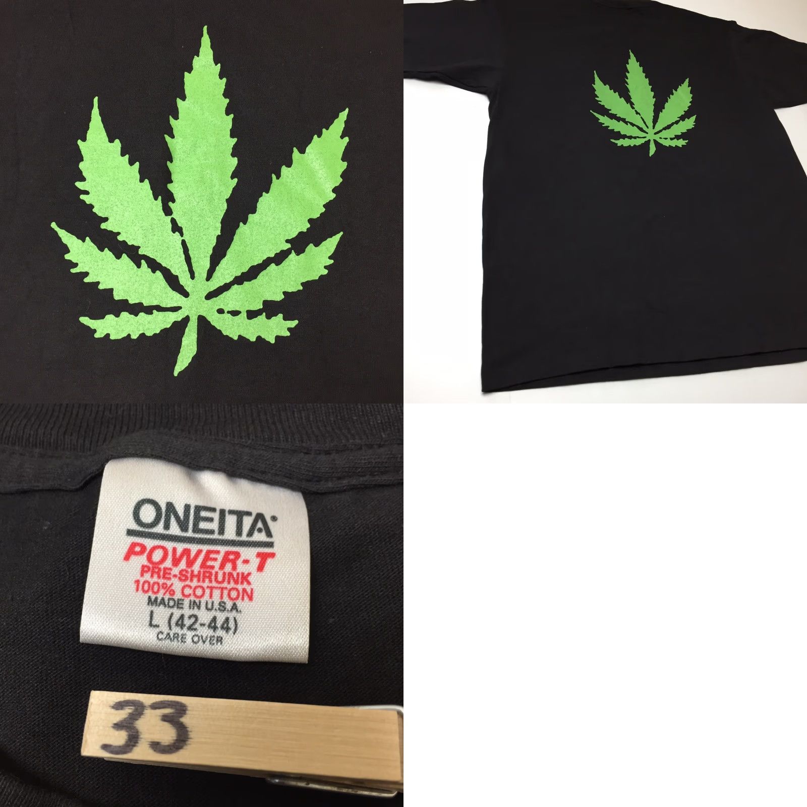 Vintage VINTAGE Legalize Shirt EUC Large USA Shirt Mens 1990s Black 100% Cotton Short Sleeve Oneita Large Mens Size US L / EU 52-54 / 3 - 8 Thumbnail