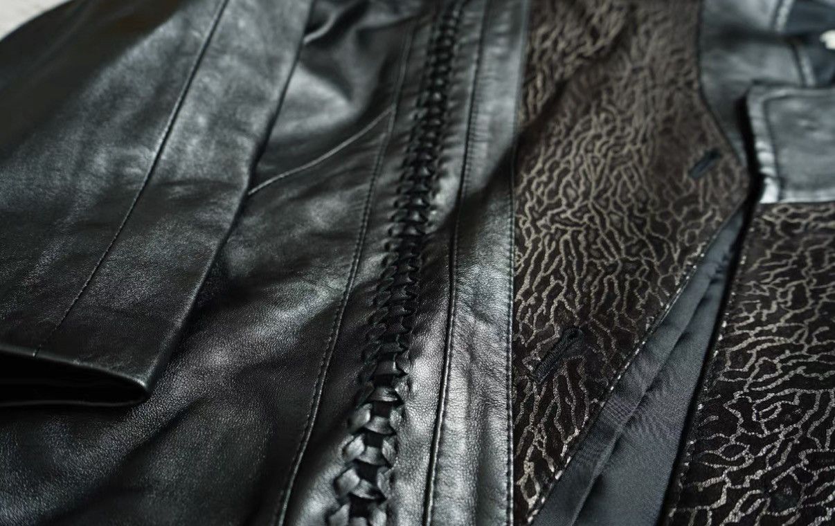 Dries Van Noten Dries Van Noten Leopard Print Patchwork Leather Jacket Size US S / EU 44-46 / 1 - 6 Thumbnail