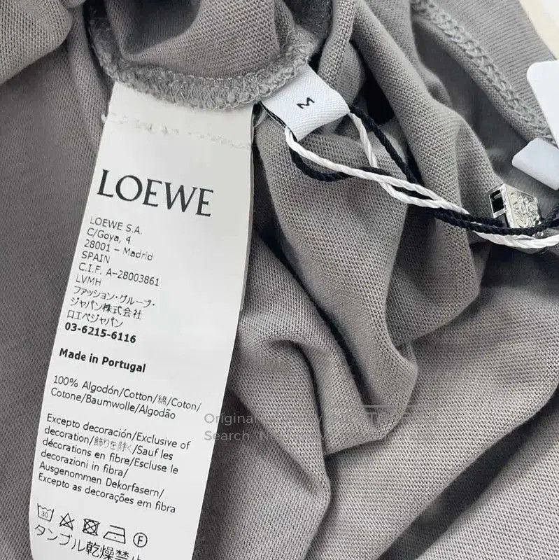 Loewe Loewe Gray Cotton Long Sleeve T-Shirt . Size M / US 6-8 / IT 42-44 - 4 Thumbnail
