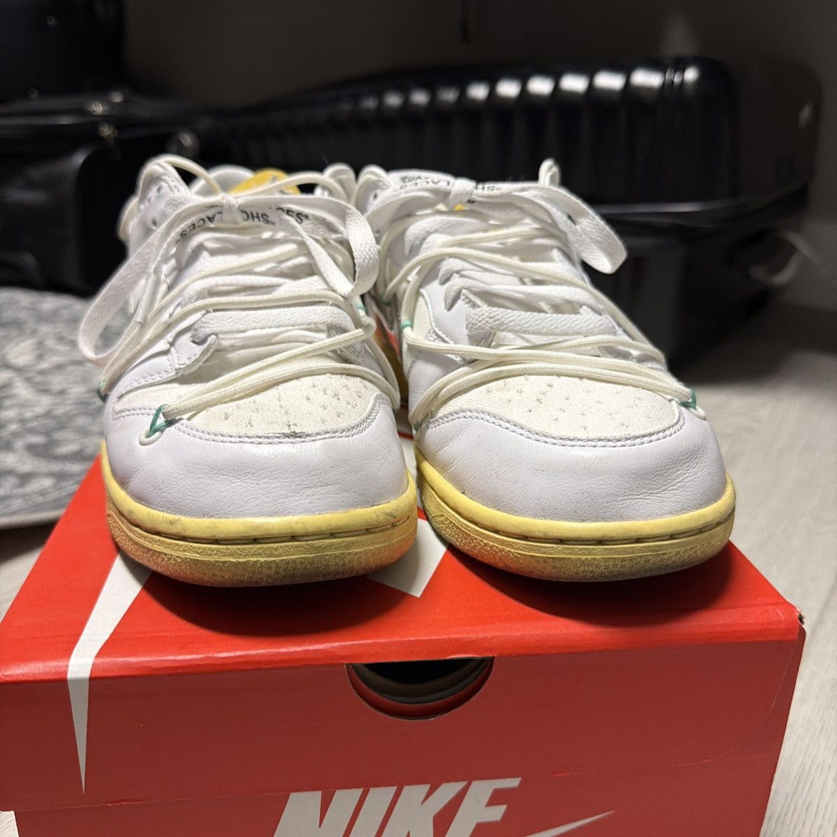 Nike × Off-White Lot 50 Off White Dunk Low Size 9.5 Size US 9.5 / EU 42-43 - 4 Thumbnail