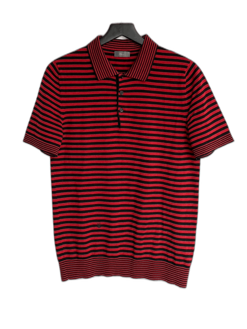 Dior Dior Wool Striped Short Sleeve Polo Shirt Size US M / EU 48-50 / 2 - 1 Thumbnail