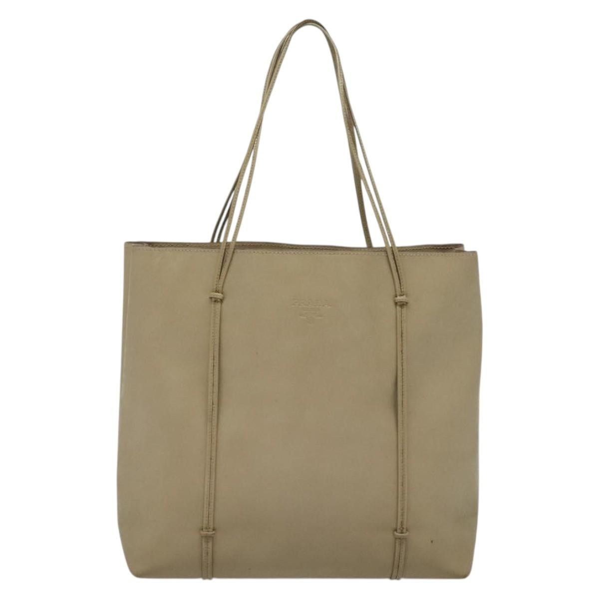 Prada PRADA Hand Bag Patent Leather Beige Size ONE SIZE - 2 Thumbnail