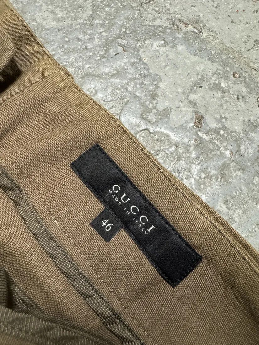 Gucci × Vintage SS2010 Gucci Bamboo Buckle Tailored Pants Size 28" / US 6 / IT 42 - 8 Thumbnail