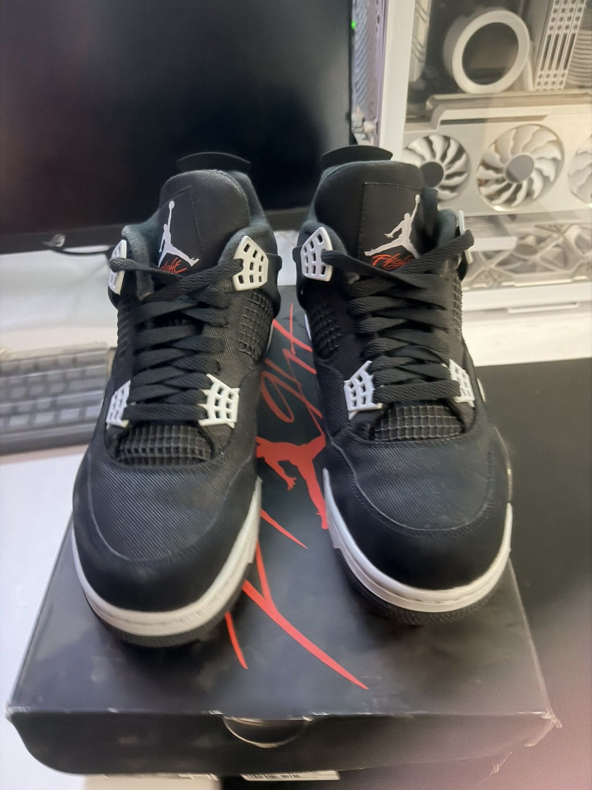 Jordan Brand Jordan 4 Retro RE Black Canvas Size US 10 / EU 43 - 3 Thumbnail
