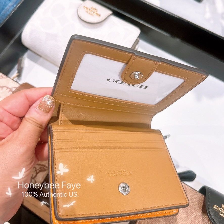 Coach Snap Wallet Bright Mandarin C2862 Size ONE SIZE - 3 Thumbnail
