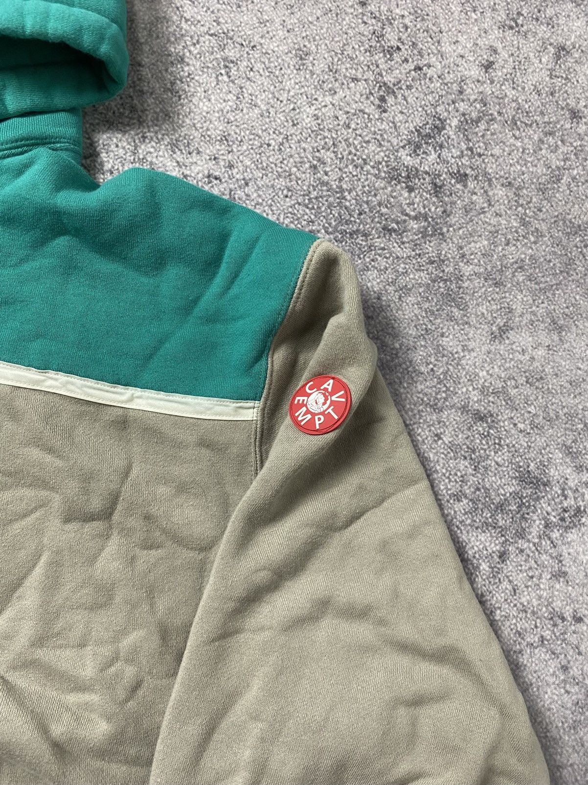 Cav Empt Cav empt oversized hoodie very rare beige&green Size US M / EU 48-50 / 2 - 2 Thumbnail