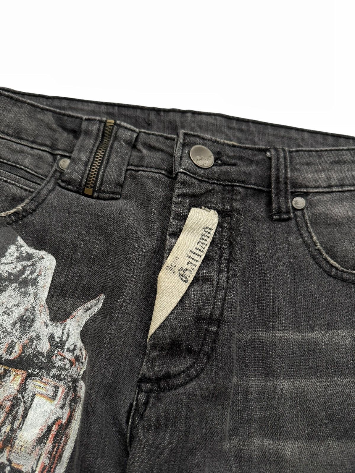 John Galliano 2008 Sz48 Gunslinger Pistol Skinny Denim Size US 32 / EU 48 - 5 Thumbnail
