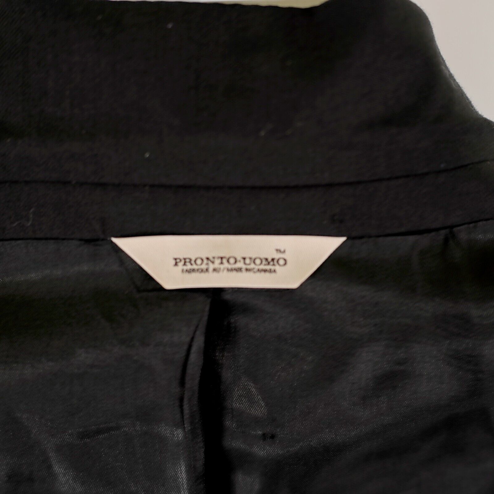 Pronto Uomo Pronto Uomo Comfort Stretch Worsted Wool Black 56L Portly 2 Size 54L - 11 Thumbnail